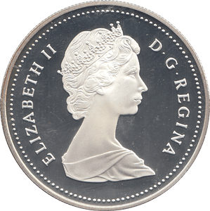 1987 SILVER PROOF CANADIAN DOLLAR - SILVER WORLD COINS - Cambridgeshire Coins