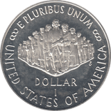 1987 SILVER PROOF CONSTITUTION ANNIVERSARY ONE DOLLAR USA - SILVER WORLD COINS - Cambridgeshire Coins