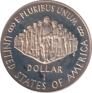 1987 SILVER PROOF CONSTITUTION ANNIVERSARY ONE DOLLAR USA - SILVER WORLD COINS - Cambridgeshire Coins