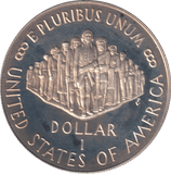 1987 SILVER PROOF CONSTITUTION ANNIVERSARY ONE DOLLAR USA - SILVER WORLD COINS - Cambridgeshire Coins