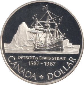 1987 SILVER PROOF DOLLAR CANADA - SILVER WORLD COINS - Cambridgeshire Coins