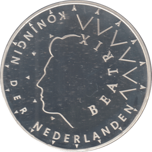 1987 SILVER PROOF NETHERLAND 50 GULDEN - SILVER WORLD COINS - Cambridgeshire Coins