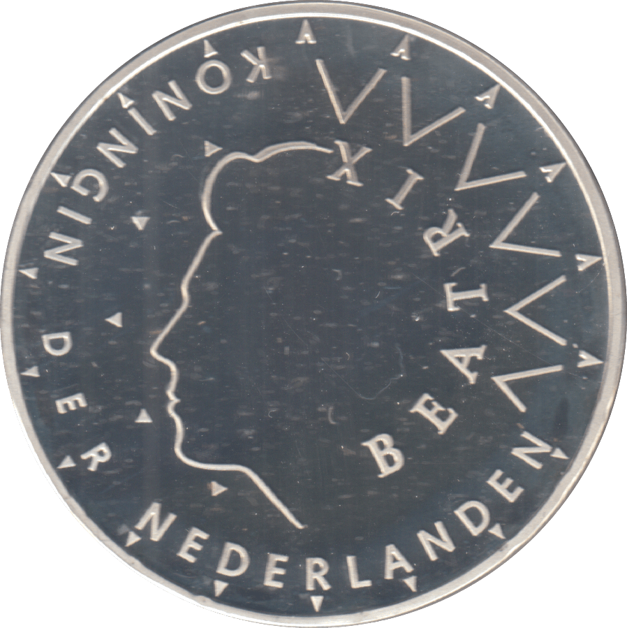 1987 SILVER PROOF NETHERLAND 50 GULDEN - SILVER WORLD COINS - Cambridgeshire Coins