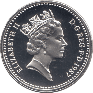 1987 SILVER PROOF ONE POUND £1 ROYAL OAK - SILVER WORLD COINS - Cambridgeshire Coins