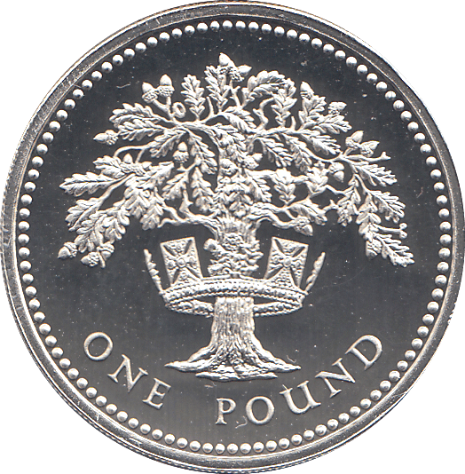1987 SILVER PROOF ONE POUND - WORLD COINS - Cambridgeshire Coins