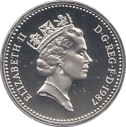 1987 SILVER PROOF ONE POUND - WORLD COINS - Cambridgeshire Coins