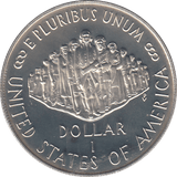 1987 SILVER US CONSTITUTION 200th ANNIVERSARY ONE DOLLAR ( PROOF ) - SILVER WORLD COINS - Cambridgeshire Coins