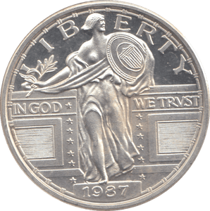 1987 USA SILVER PROOF ONE oz FINE SILVER - SILVER WORLD COINS - Cambridgeshire Coins