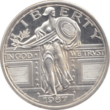 1987 USA SILVER PROOF ONE oz FINE SILVER - SILVER WORLD COINS - Cambridgeshire Coins