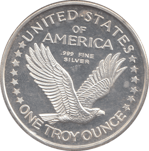 1987 USA SILVER PROOF ONE oz FINE SILVER - SILVER WORLD COINS - Cambridgeshire Coins