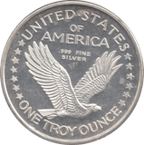 1987 USA SILVER PROOF ONE oz FINE SILVER - SILVER WORLD COINS - Cambridgeshire Coins