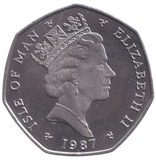 1987 VINTAGE BUS 50P ISLE OF MAN ( UNC ) AA - 50P REGIONAL ISSUES - Cambridgeshire Coins