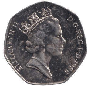 1988 50 PENCE BRITANNIA ( BU ) - 50p BU - Cambridgeshire Coins