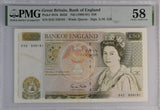 1988 - 91 GREAT BRITAIN FIFTY POUNDS BANKNOTE GILL PMG 58 CHOICE ABOUT UNC D42539191 - PMG CERTIFIED ENGLISH BANKNOTES - Cambridgeshire Coins