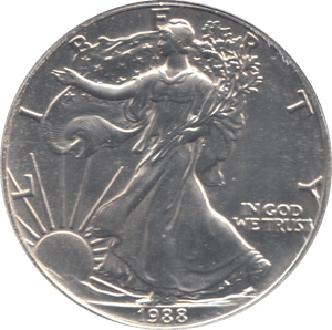 1988 AMERICAN EAGLE SILVER DOLLAR 1 OZ FINE SILVER USA - SILVER WORLD COINS - Cambridgeshire Coins