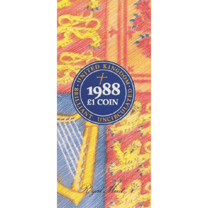 1988 BRILLIANT UNCIRCULATED £1 COIN PRESENTATION PACK UNITED KINGDOM 1988 - £1 BU PACK - Cambridgeshire Coins