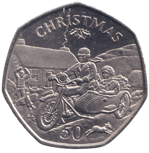 1988 BSA SIDECAR 50P ISLE OF MAN ( UNC ) BA - 50P REGIONAL ISSUES - Cambridgeshire Coins