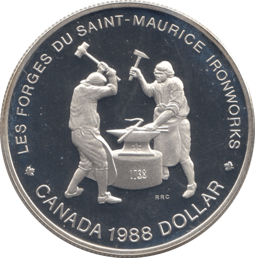 1988 CANADA $1 COMMEMORATIVE COIN SAUNT - MAURICE IRONWORKS - WORLD COINS - Cambridgeshire Coins