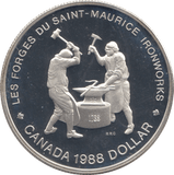 1988 CANADA $1 COMMEMORATIVE COIN SAUNT - MAURICE IRONWORKS - WORLD COINS - Cambridgeshire Coins