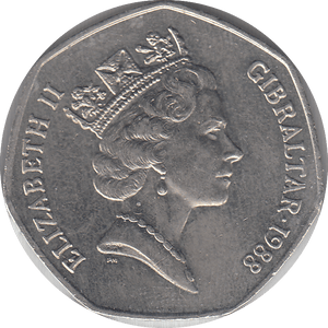 1988 CANDY TUFT 50P - WORLD COINS - Cambridgeshire Coins