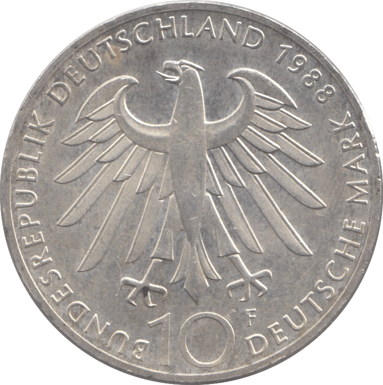 1988 CARL ZEISS COMMEMORATIVE GERMANY SILVER 10 MARKS - SILVER WORLD COINS - Cambridgeshire Coins