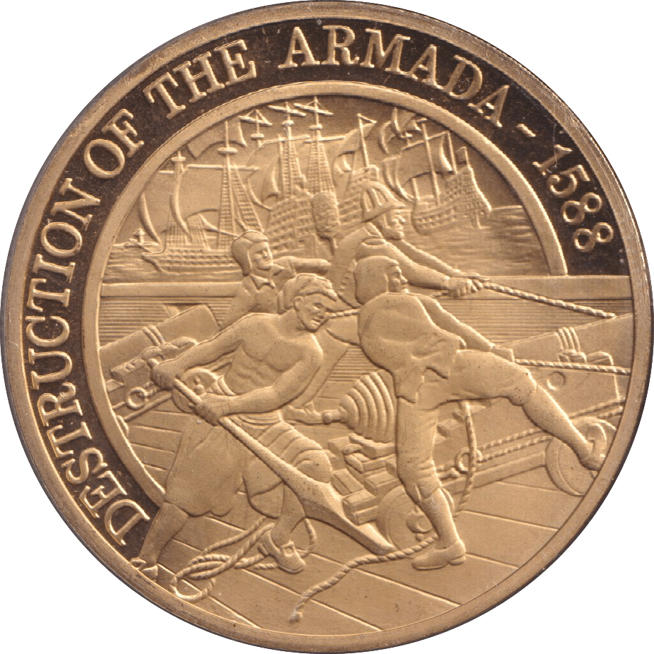 1988 DESTRUCTION OF THE ARMADA - WORLD COINS - Cambridgeshire Coins