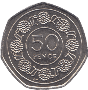 1988 FIFTY PENCE GIBRALTAR - WORLD COINS - Cambridgeshire Coins