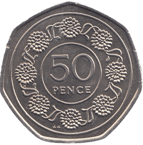 1988 FIFTY PENCE GIBRALTAR - WORLD COINS - Cambridgeshire Coins