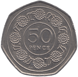 1988 FIFTY PENCE GIBRALTAR - WORLD COINS - Cambridgeshire Coins