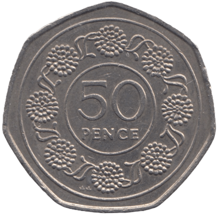 1988 FIFTY PENCE GIBRALTAR - WORLD COINS - Cambridgeshire Coins