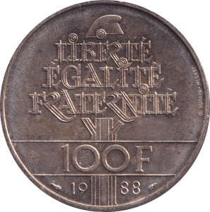 1988 FRANCE 100 FRANC - Cambridgeshire Coins