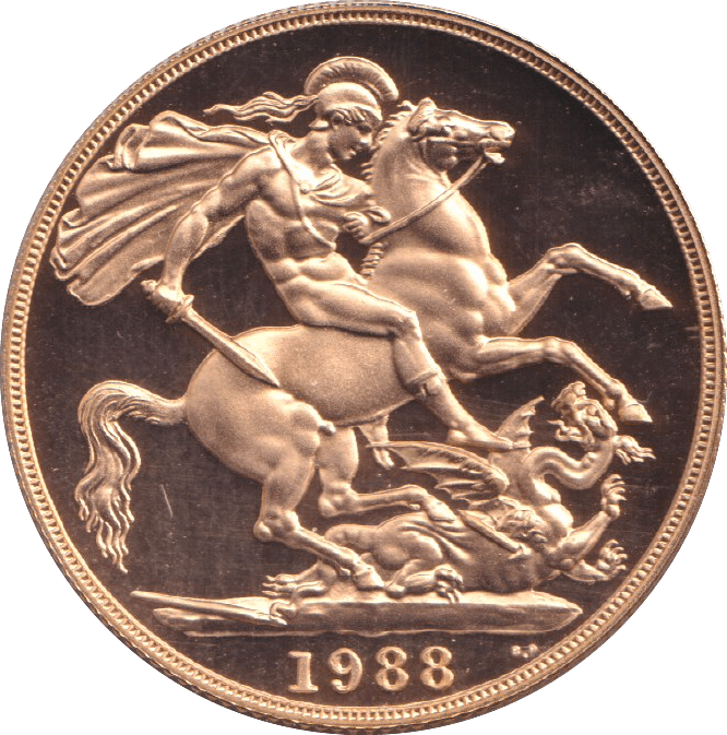 1988 GOLD DOUBLE SOVEREIGN ( PROOF ) - DOUBLE SOVEREIGN - Cambridgeshire Coins