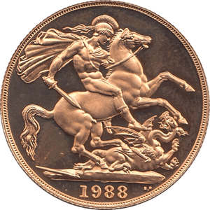 1988 GOLD DOUBLE SOVEREIGN TWO POUNDS ( PROOF ) - Double Sovereign - Cambridgeshire Coins