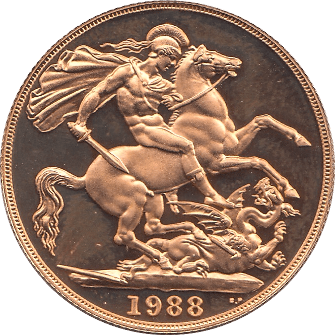 1988 GOLD DOUBLE SOVEREIGN TWO POUNDS ( PROOF ) - Double Sovereign - Cambridgeshire Coins