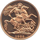 1988 GOLD DOUBLE SOVEREIGN TWO POUNDS ( PROOF ) - Double Sovereign - Cambridgeshire Coins