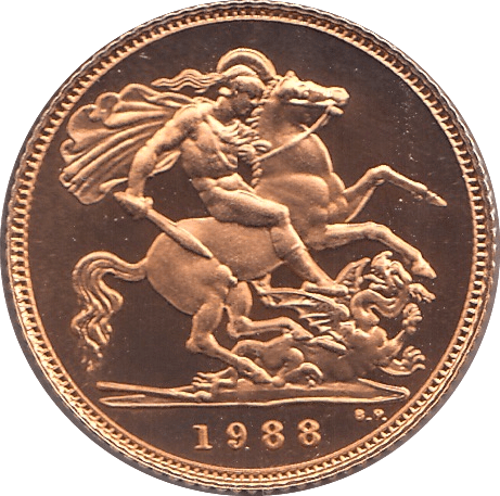1988 GOLD HALF SOVEREIGN ( PROOF ) - HALF SOVEREIGN - Cambridgeshire Coins