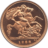 1988 GOLD HALF SOVEREIGN ( PROOF ) - HALF SOVEREIGN - Cambridgeshire Coins