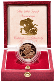 1988 GOLD PROOF SOVEREIGN BOXED - GOLD PROOF SOVEREIGNS - Cambridgeshire Coins