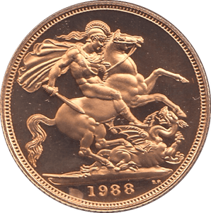 1988 GOLD SOVEREIGN ( PROOF ) - SOVEREIGN - Cambridgeshire Coins