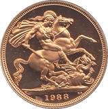 1988 GOLD SOVEREIGN ( PROOF ) - SOVEREIGN - Cambridgeshire Coins
