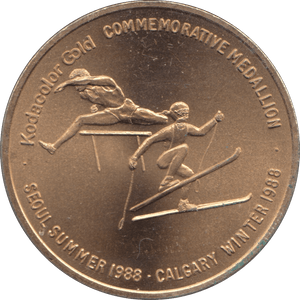 1988 OLYMPICS MEDALLION CALGARY - WORLD COINS - Cambridgeshire Coins