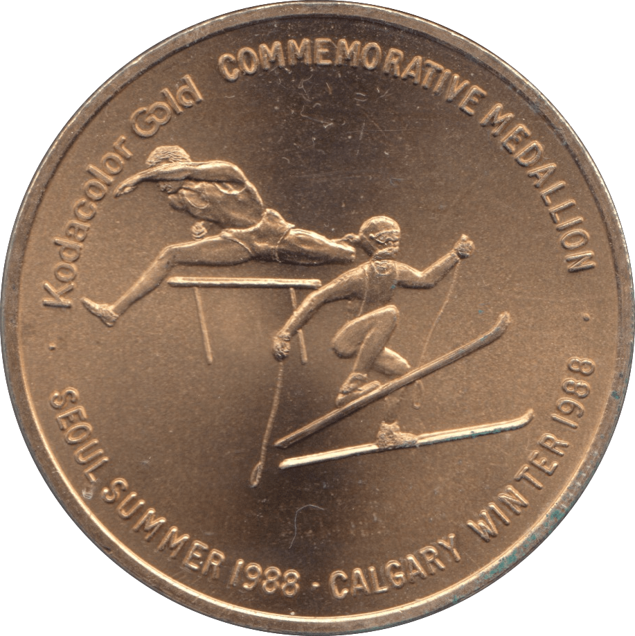 1988 OLYMPICS MEDALLION CALGARY - WORLD COINS - Cambridgeshire Coins