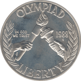 1988 ONE DOLLAR SILVER PROOF USA - SILVER WORLD COINS - Cambridgeshire Coins