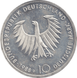 1988 SILVER 10 MARKS GERMANY - WORLD COINS - Cambridgeshire Coins