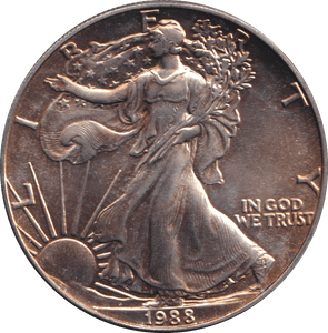 1988 SILVER DOLLAR USA - SILVER WORLD COINS - Cambridgeshire Coins