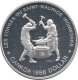 1988 SILVER PROOF CANADIAN DOLLAR - SILVER WORLD COINS - Cambridgeshire Coins
