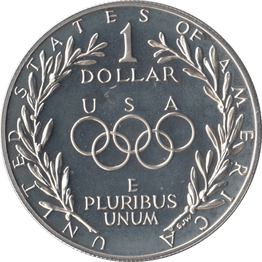1988 SILVER PROOF OLYMPIAD DOLLAR USA - SILVER WORLD COINS - Cambridgeshire Coins