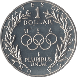 1988 SILVER PROOF OLYMPIAD DOLLAR USA - SILVER WORLD COINS - Cambridgeshire Coins