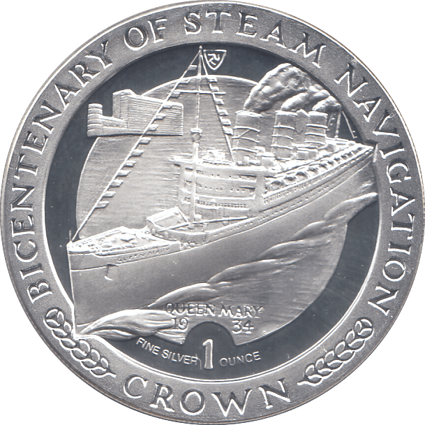 1988 SILVER PROOF ONE CROWN ISLE OF MAN - SILVER WORLD COINS - Cambridgeshire Coins