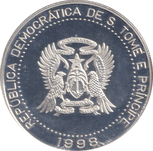 1988 SILVER SÃO TOMÉ AND PRÍNCIPE 2000 DOBRAS - SILVER WORLD COINS - Cambridgeshire Coins
